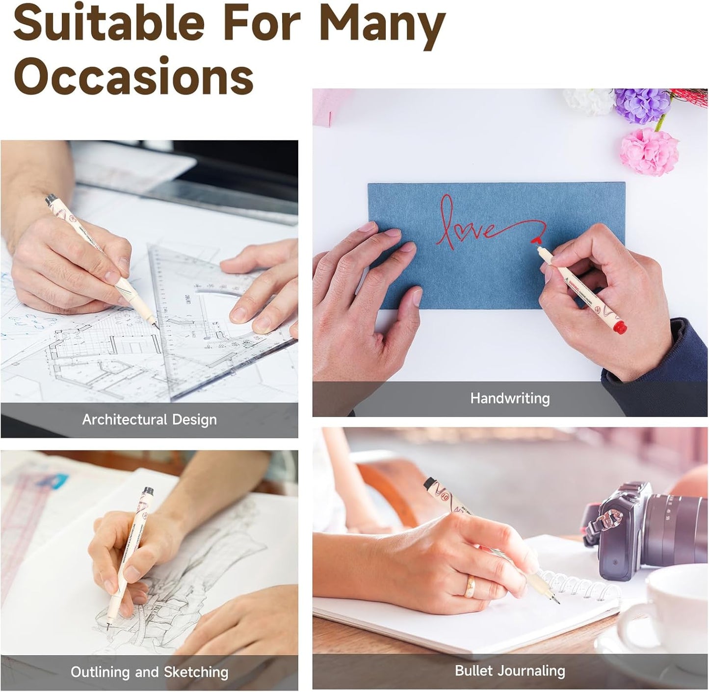 01 Micro Fine Point Pen Set - 24 Waterproof Archival Ink Colors, 0.25mm Fineliner Pens for Art Illustrations, Sketching, Anime, Manga, Technical Drawings & Scrapbooking