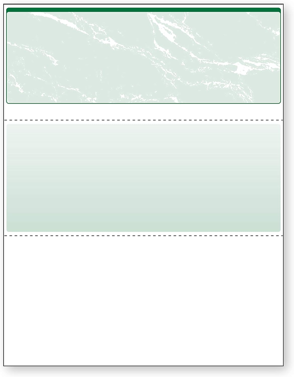 DocuGard Green Marble Top Check, 8.5 x 11 Inches, 24 lb, 500 Sheets, 1 Check Per Sheet (04502)