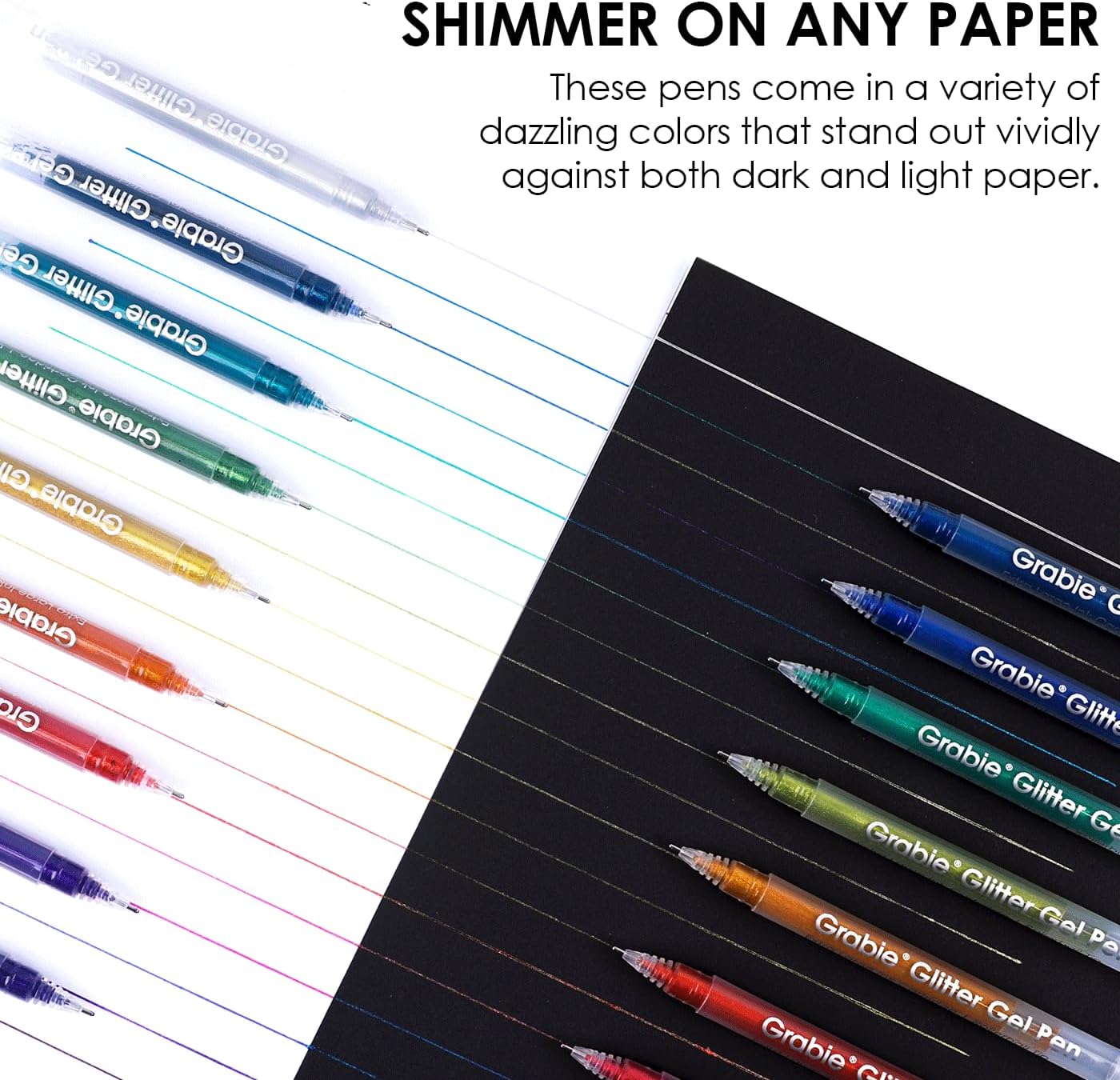 Jumbo Glitter Gel Ink Pen Set Of 18, Metallic Vibrant Sparkle Gel Pens for Coloring, Sparkle Markers, Glitter Pens for Adults (18 Colors Jumbo Gel Pens)