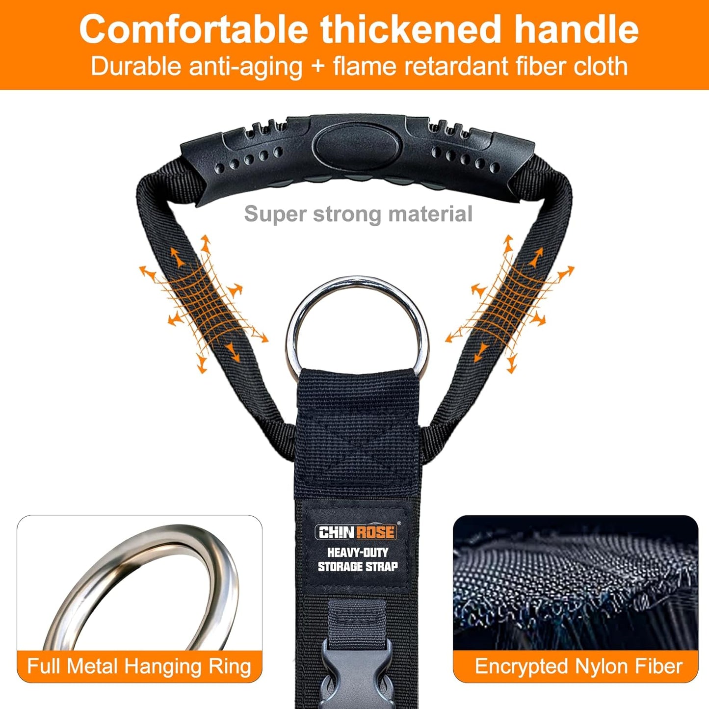 Extension Cord Organizer, 2 PCS Extension Cord Hanger with 5 Slots, Extension Cord Holder, Garage Garden Storage Straps for Cable, Hose, Rope, Tool