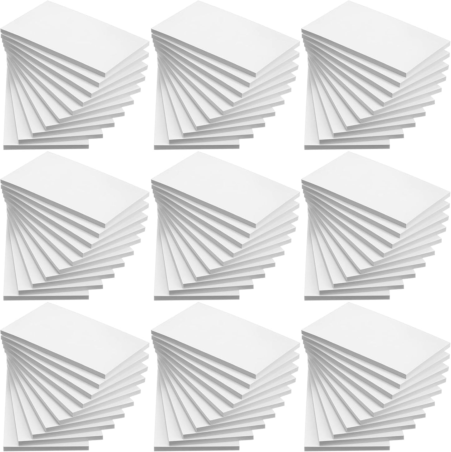 Fainne 3 x 5 Inch Paper Note Pads White Memo Pad Blank Writing Memo Scratch Paper for Waitress Waiter Book to Do Grocery List Small Notebook Restaurant Checkbook, White(120 Pack)