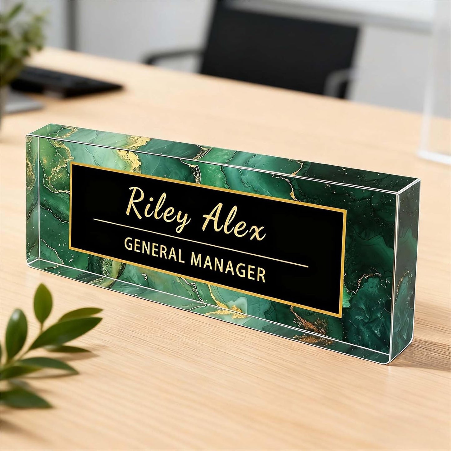 Desk Name Plate Personalized, Office Decor Cute Desk Accessories for Employee Appreciation Gifts Office Gifts for Boss, Teacher (S5)