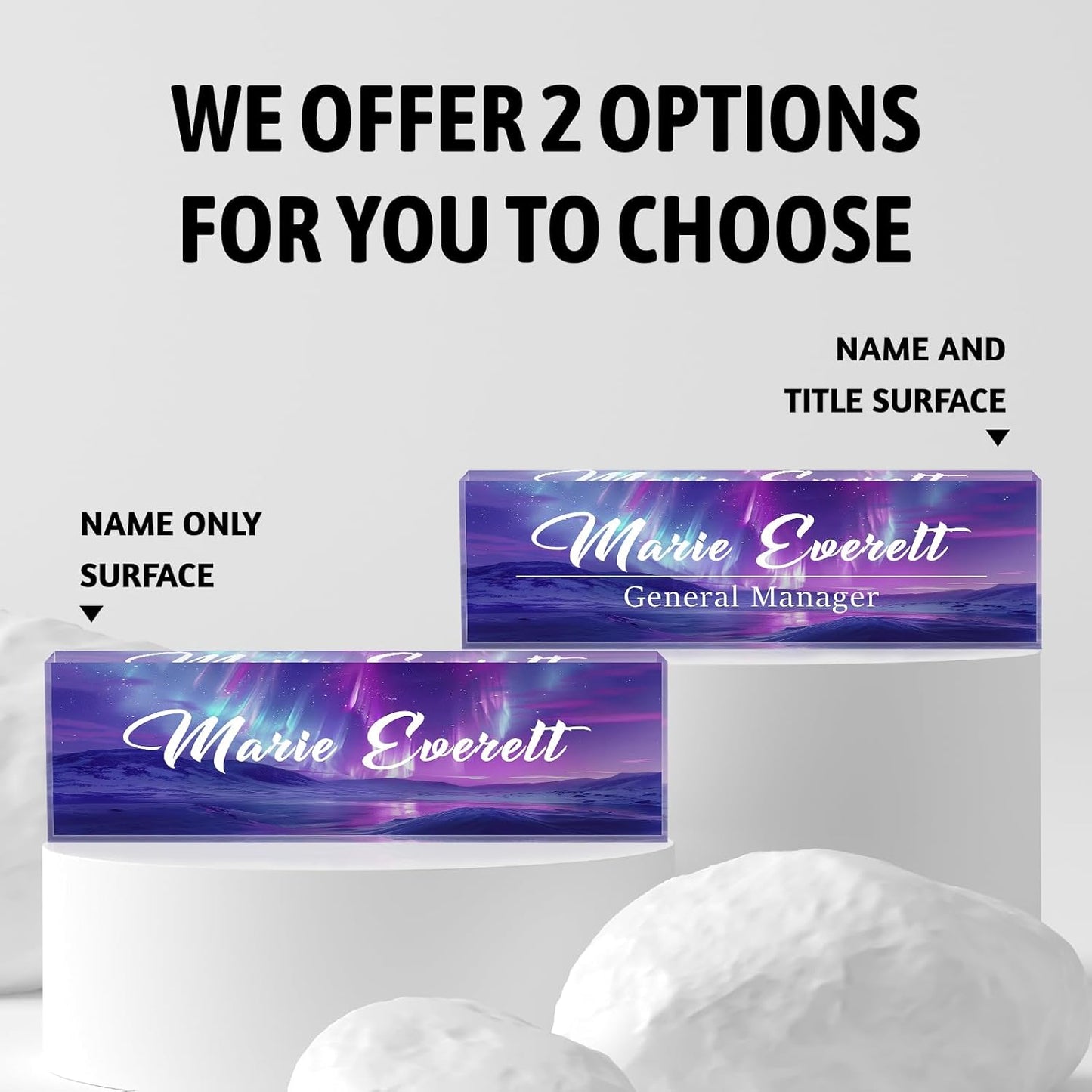 Custom Name Plate for Desk | Personalized Desk Name Plate | Personalized Boss Employee Appreciation Gifts | Acrylic Name Plate Office Desk Accessories