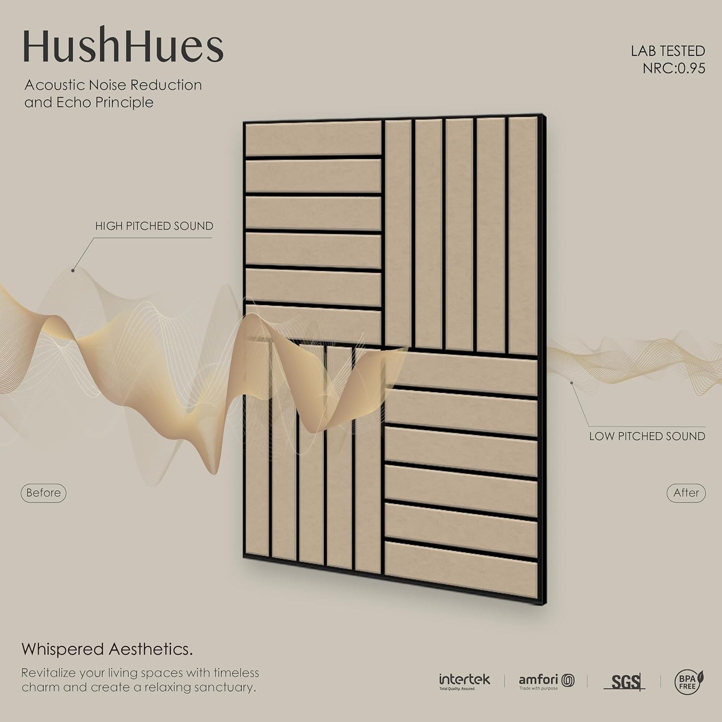 12-Pack Acoustic Panels, 16"x12"x0.4" Large Acoustic Wall Panels, Self-Adhesive Sound Absorbing Panels for Recording Studios & Offices,Camel+Black Decorative Acoustic Panels