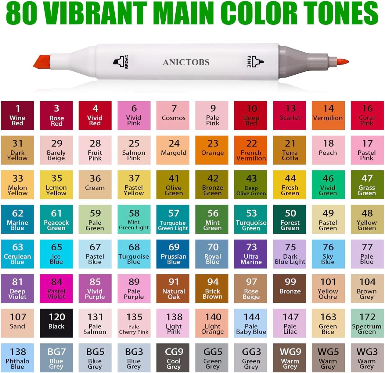 Alcohol Markers 262 Colors with Base Support, Drawing Art Markers Perfect for Students Kids and Adults Comics Sketching Illustration Artistic Creation Gift