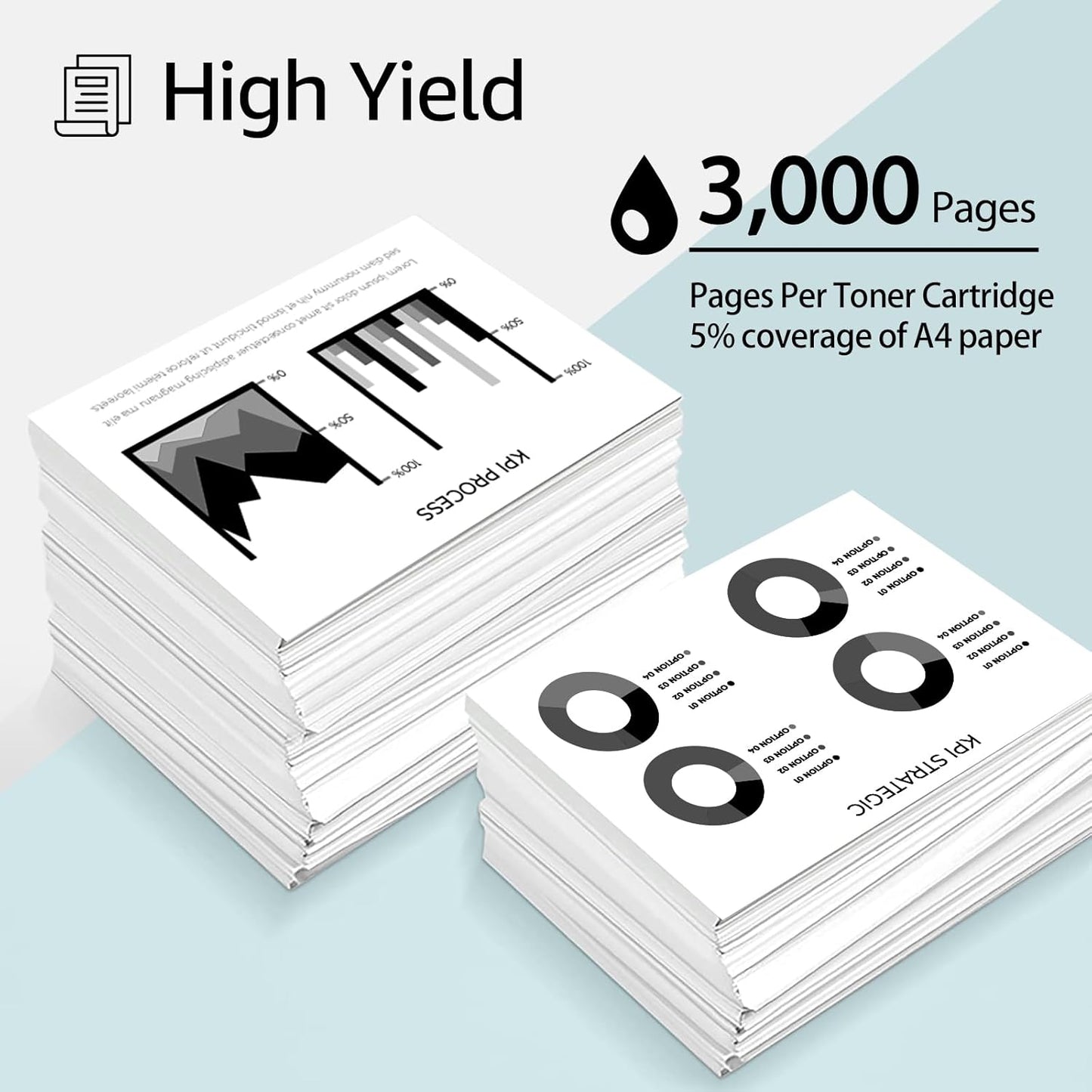 greencycle 105A Compatible Black Toner Cartridge Replacement for HP 105A 105 W1105A 1105A High Yield to use for Laser MFP 137fnw 135a 135w 107a 107w Printer (10-Pack, 3000 Pages)