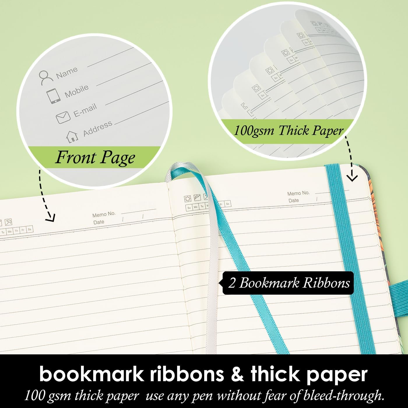 (3 Pack) Aesthetic Small Journal Notebook, A6 (3.7" x 5.7") Mini Pocket Notebook with Pen, 100GSM Lined Paper, Cute Small Journal for Kids/Girls/Women, Colorful Bubbles Butterfly Floral