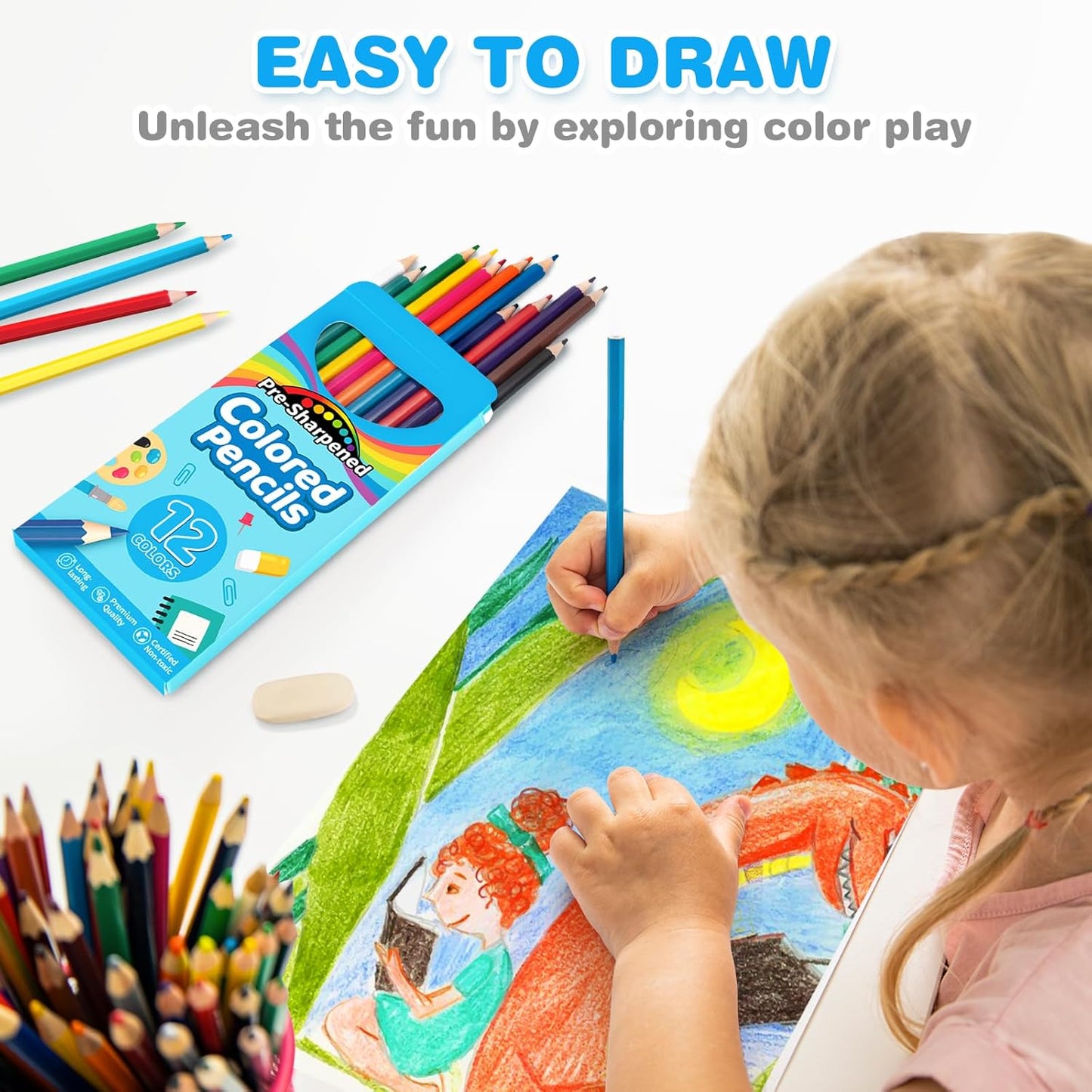 Jumlys 432 Count Colored Pencils Bulk for Kids, 36 Packs Pre-sharpened Coloring Pencils in 12 Colors, Bulk School Supplies for Teachers, Ideal Back to School Supplies & Classroom Prizes