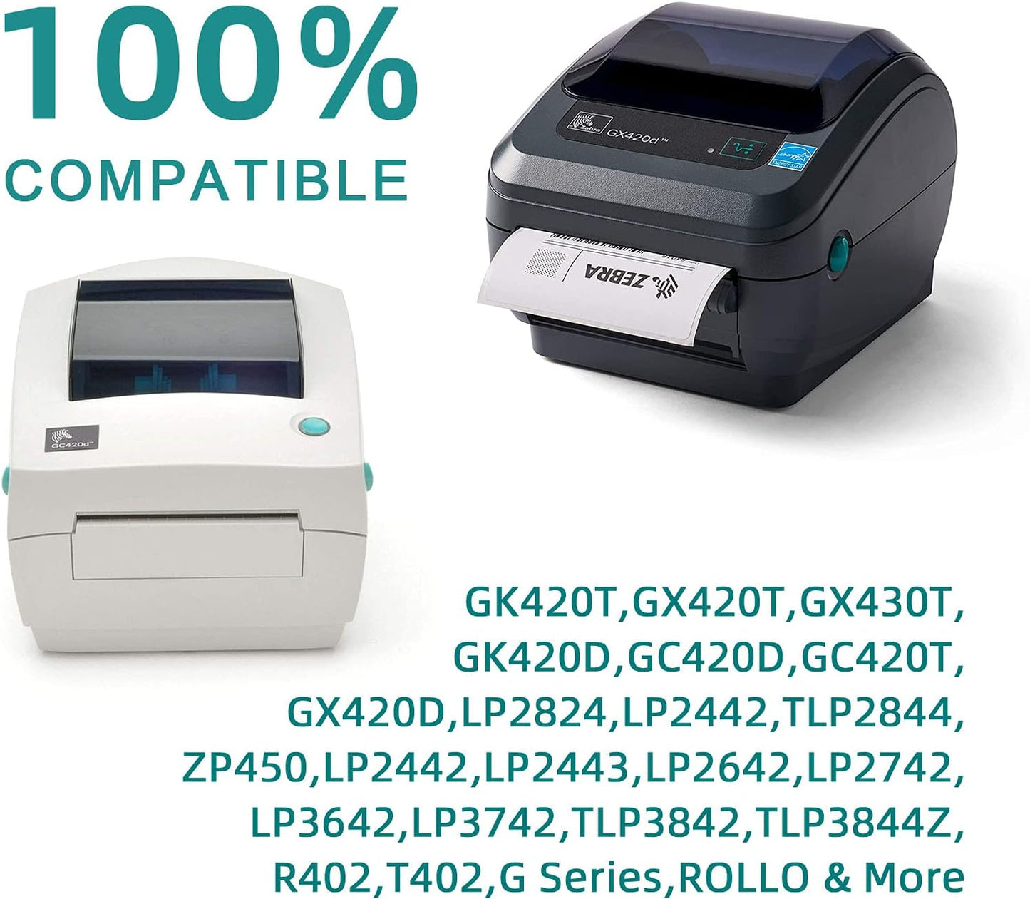 12 Rolls 6000 Pcs 4"x3" 3-Proof Direct Thermal Shipping Labels 1" Core Compatible with Zebra LP2844 ZP450 ZP505 ZD420 GX430T GK420T ZT410 ZD421 and Rollo MUNBYN, 103mmx76mm Thermal Sticker