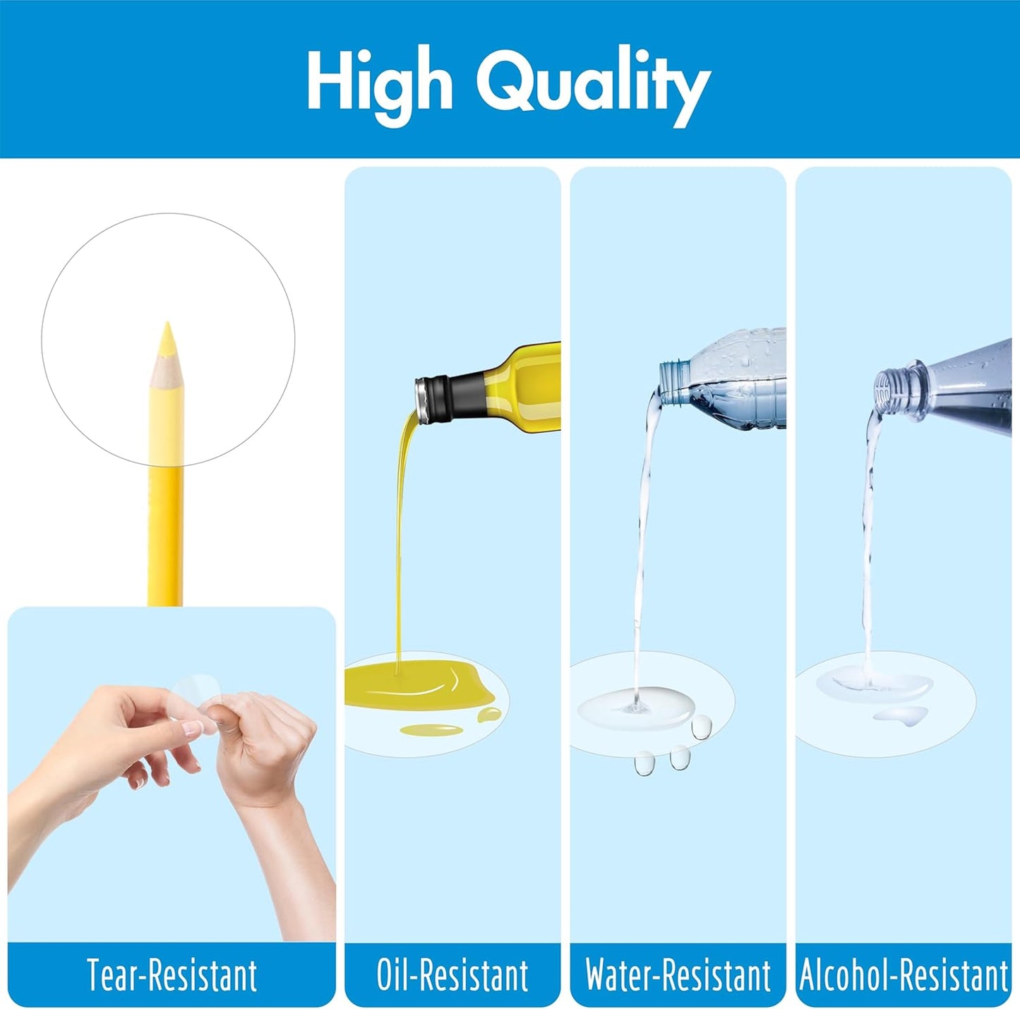 1000 PCS Round Clear Seal Stickers, Transparent Envelope Mail Wafer Seal Self Adhesive Package Circle Label Dots with Perforation Line for Envelopes, Boxes and Gift Packaging (2” in Diameter)