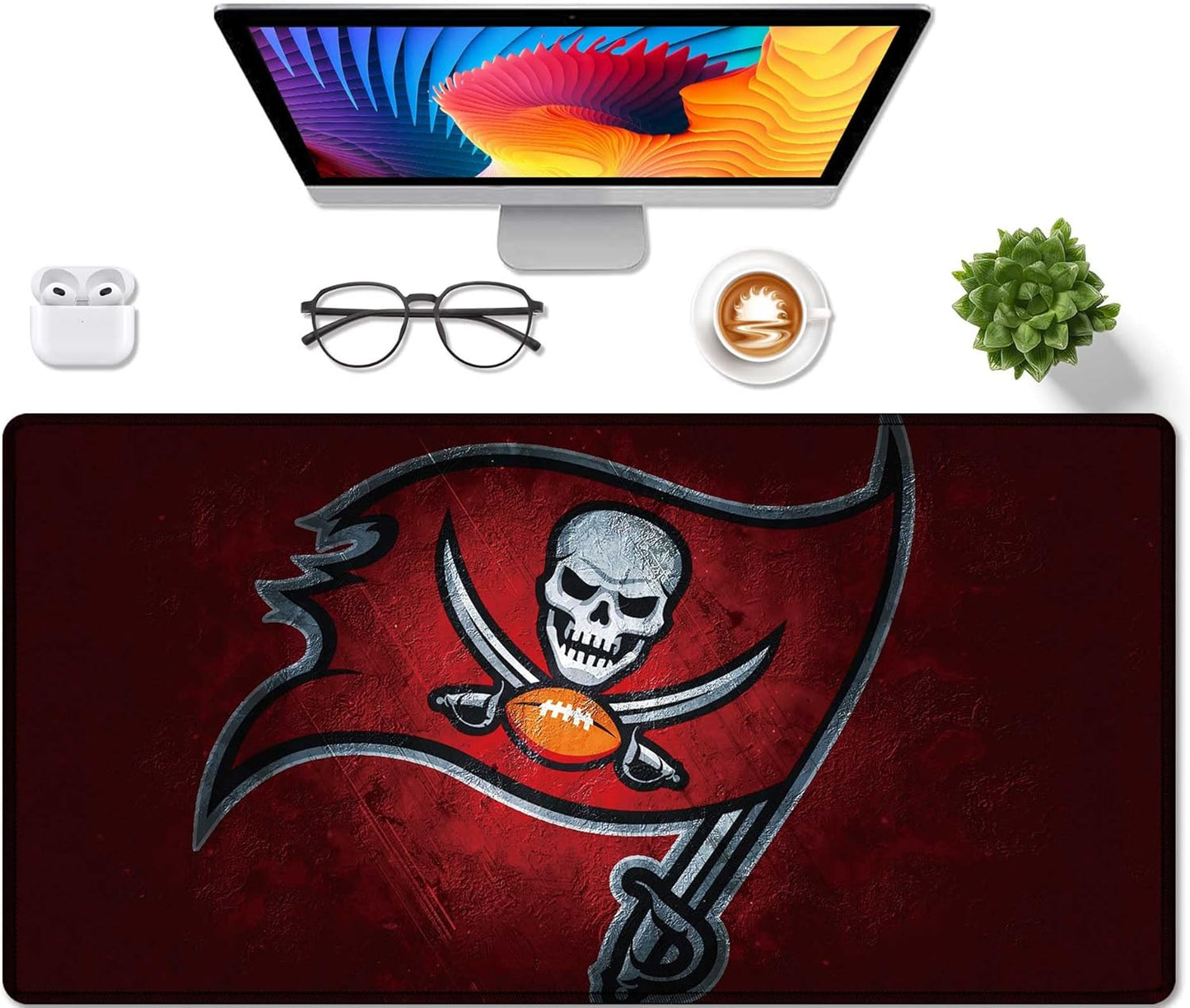 Large Mouse Pad Desk Mat for Home Office, Gaming Mousepad Extended Desk pad - Computer Keyboard Mouse Mat with Non-Slip Base and Stitched Edge Office Desk Organizers and Accessories