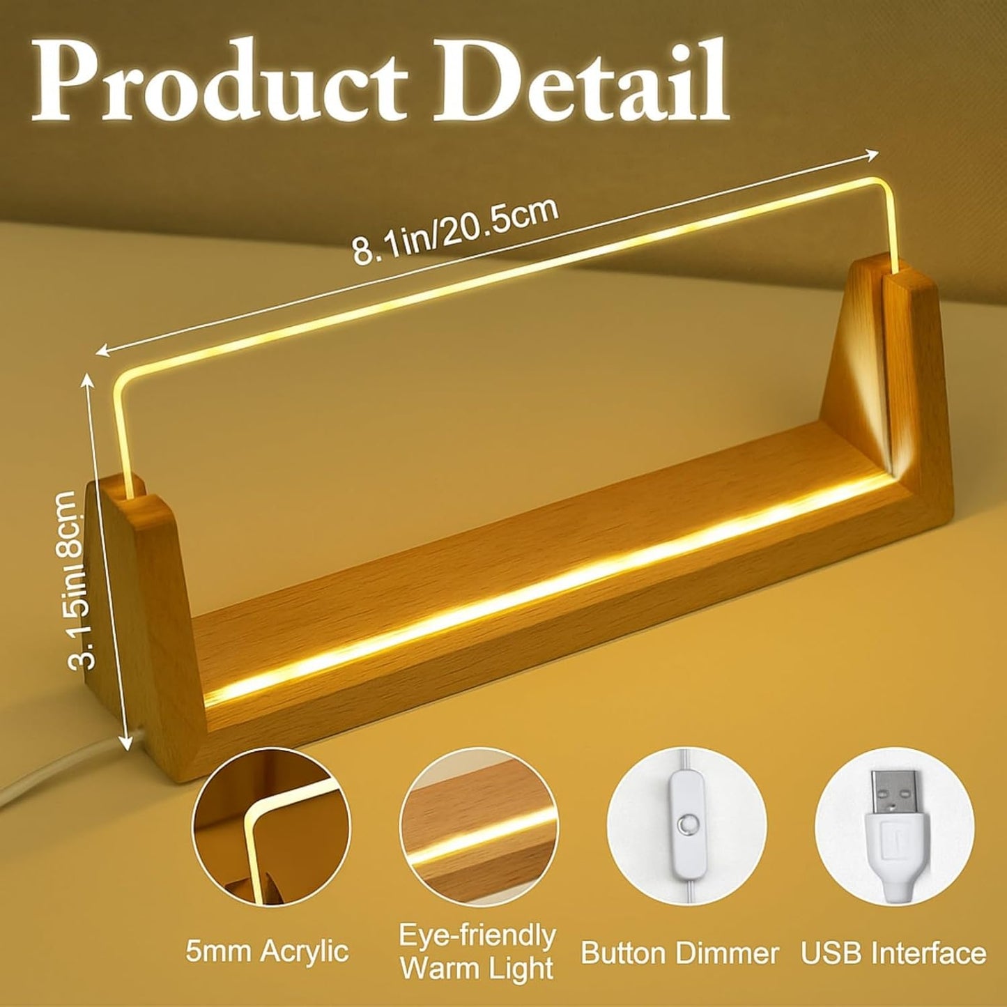 Desk Name Plate Personalized Custom Light Up Office Name Plate Customized Acrylic Name Plates for Desks Personalized Gifts Office Decor for Boss Coworkers Teacher Employee Appreciation Gifts (Design3)