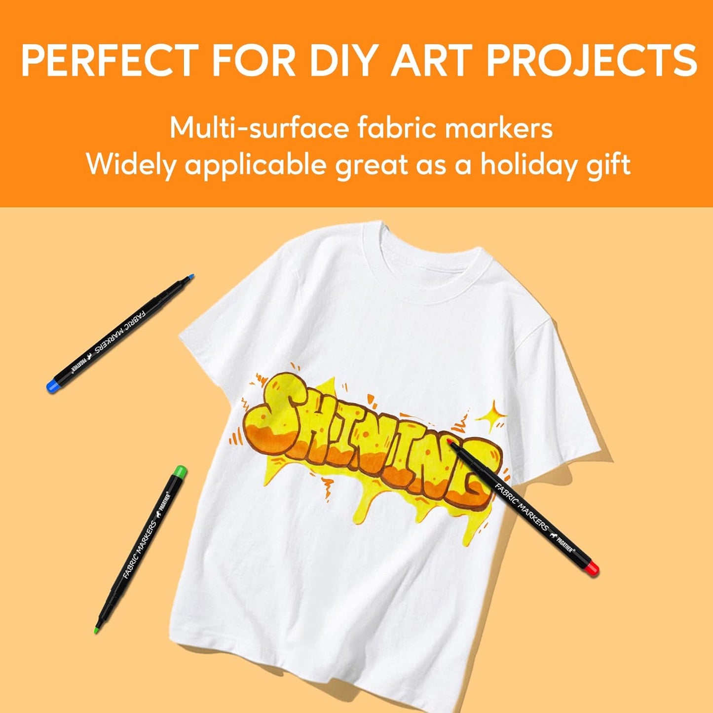 Fabric Markers Permanent for Clothes, 20 Colors Fine Tips Paint Pens for Clothing Canvas Tote Bags T-Shirt and Shoes, Non Toxic Ink for Kids and Adults