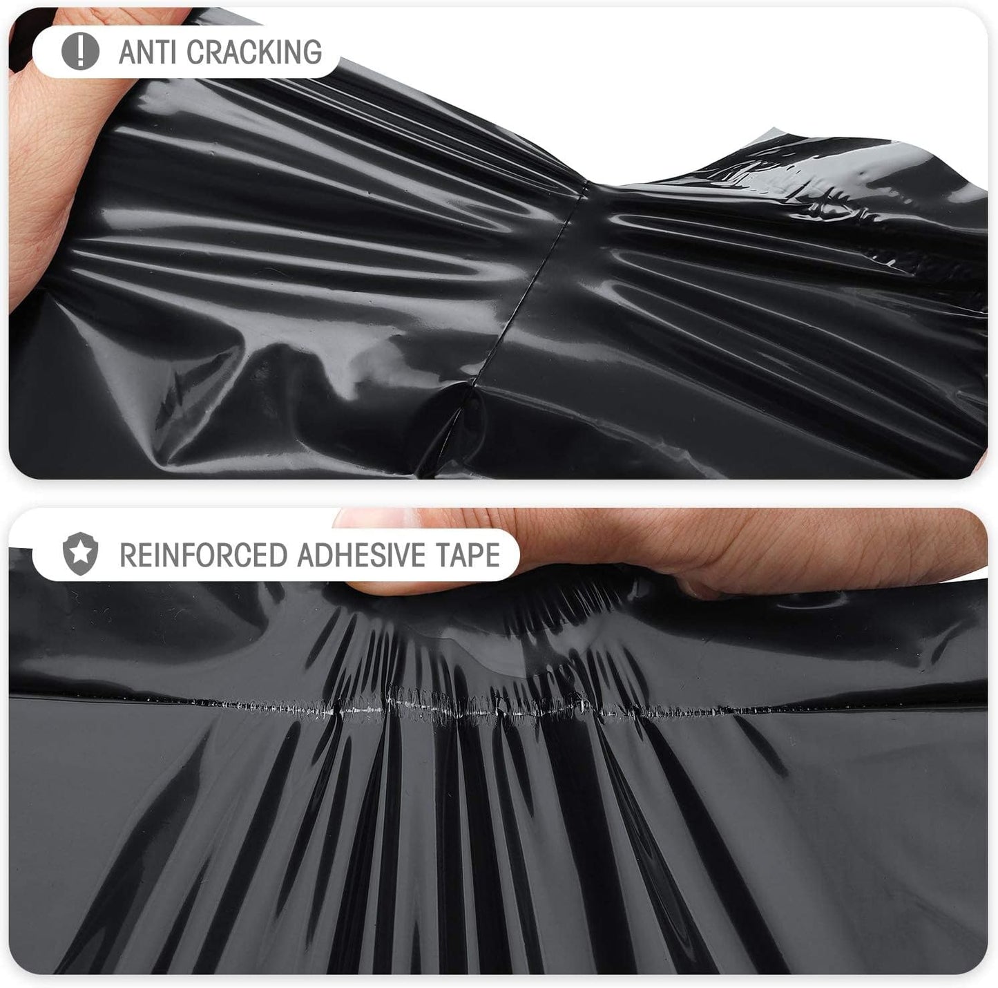 Fuxury 30000 Pcs Large Poly Mailers 24x24 Inch, Waterproof Shipping Bags for Clothing, Strong Adhesive Shipping Envelopes for Small Business Suppliers, Self Seal Mailers Poly Mailing Bags Black