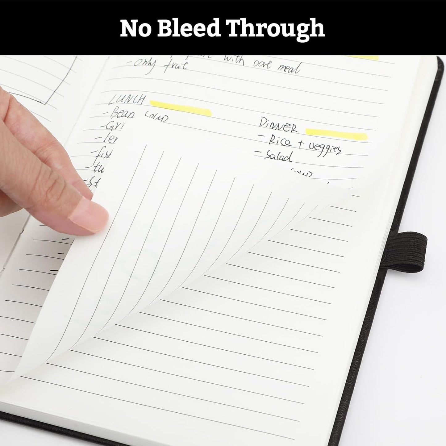 Hardcover Lined Bullet Dotted Journal Notebook, A5 140 192 Pages 100 120Gsm Paper College ruled for School,Work,Travel,and Daily Planning，5.7''*8.3'' (6, Black, A5 Lined)