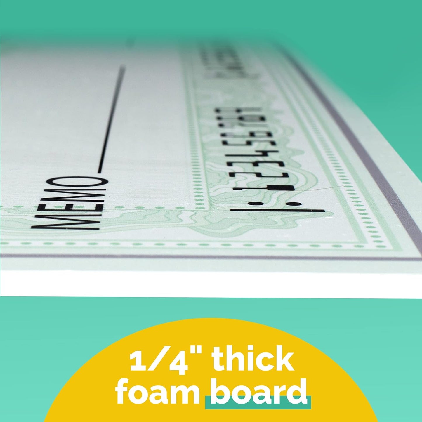 Giant Check | 36x16 Dry Erase Big Check for Presentations - Oversized Fake Check Award