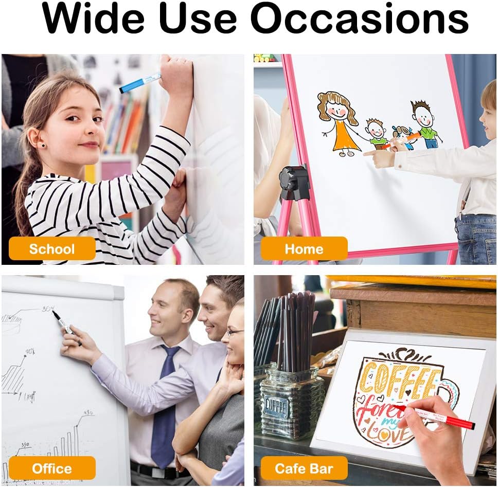 Shuttle Art Dry Erase Markers, 15 Colors Magnetic Whiteboard Markers with Erase,Fine Point Perfect For Writing on Whiteboards, Dry-Erase Boards,Mirrors for School Office Home