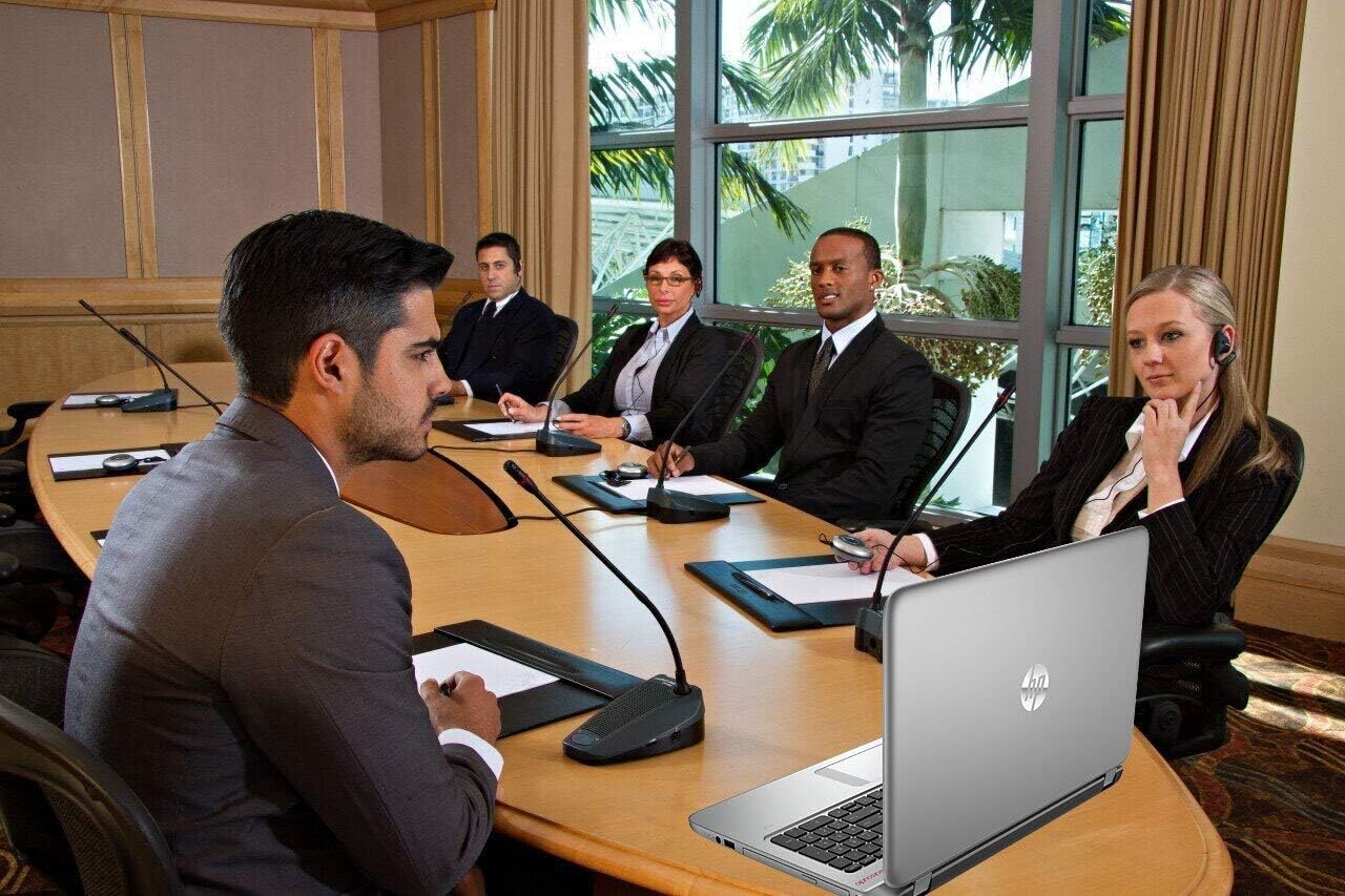 Enersound 6-Person Teleconference Wired Gooseneck Conference Microphone System - USB Connection for PC - US-Based Warranty and Phone Support