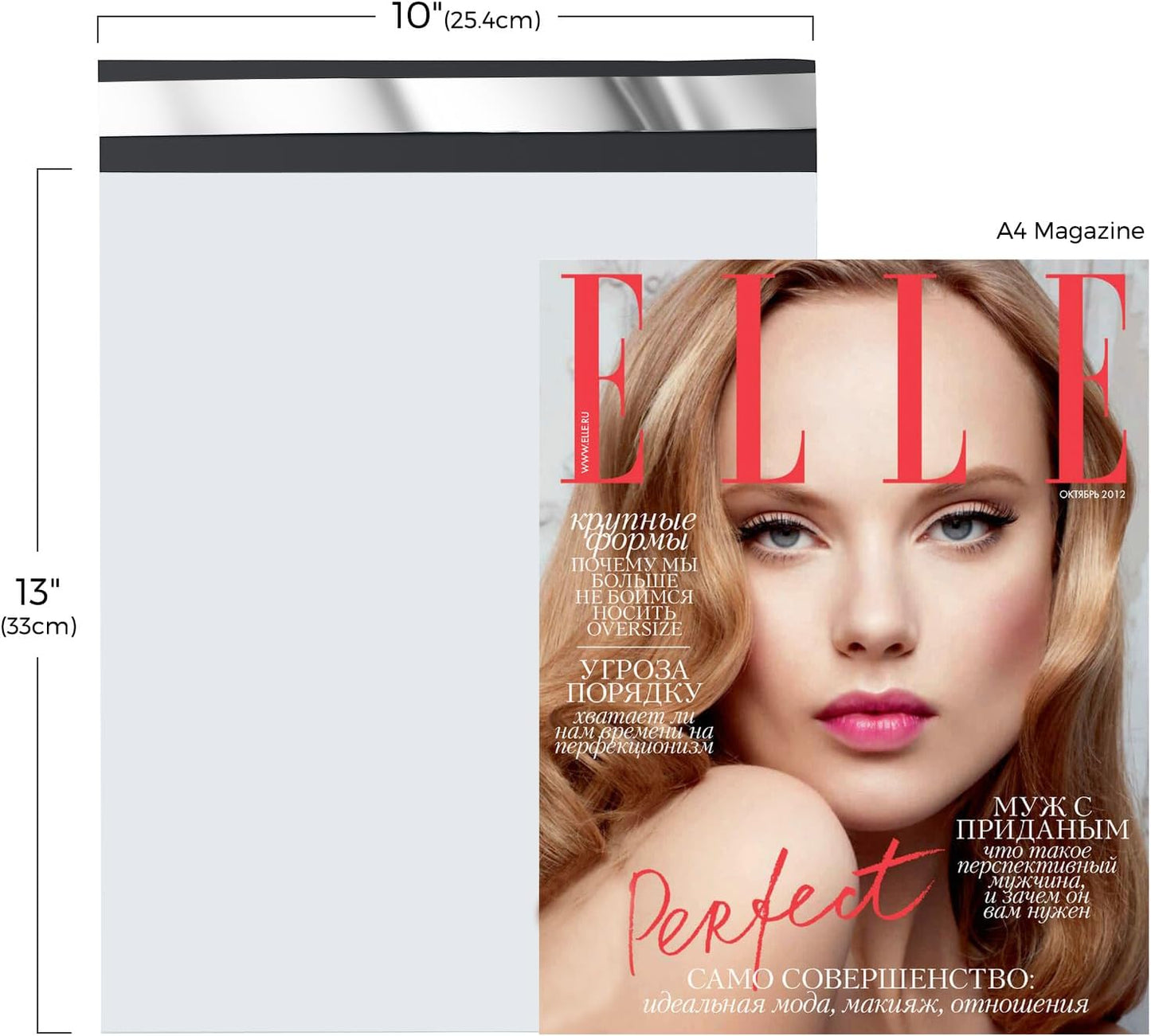 Fuxury 500 Pack Poly Mailers 10x13 Inch,Shipping Bags Bulk for Clothes,Self Seal Mailing Bags, Strong Adhesive Shipping Envelopes for Small Business,White