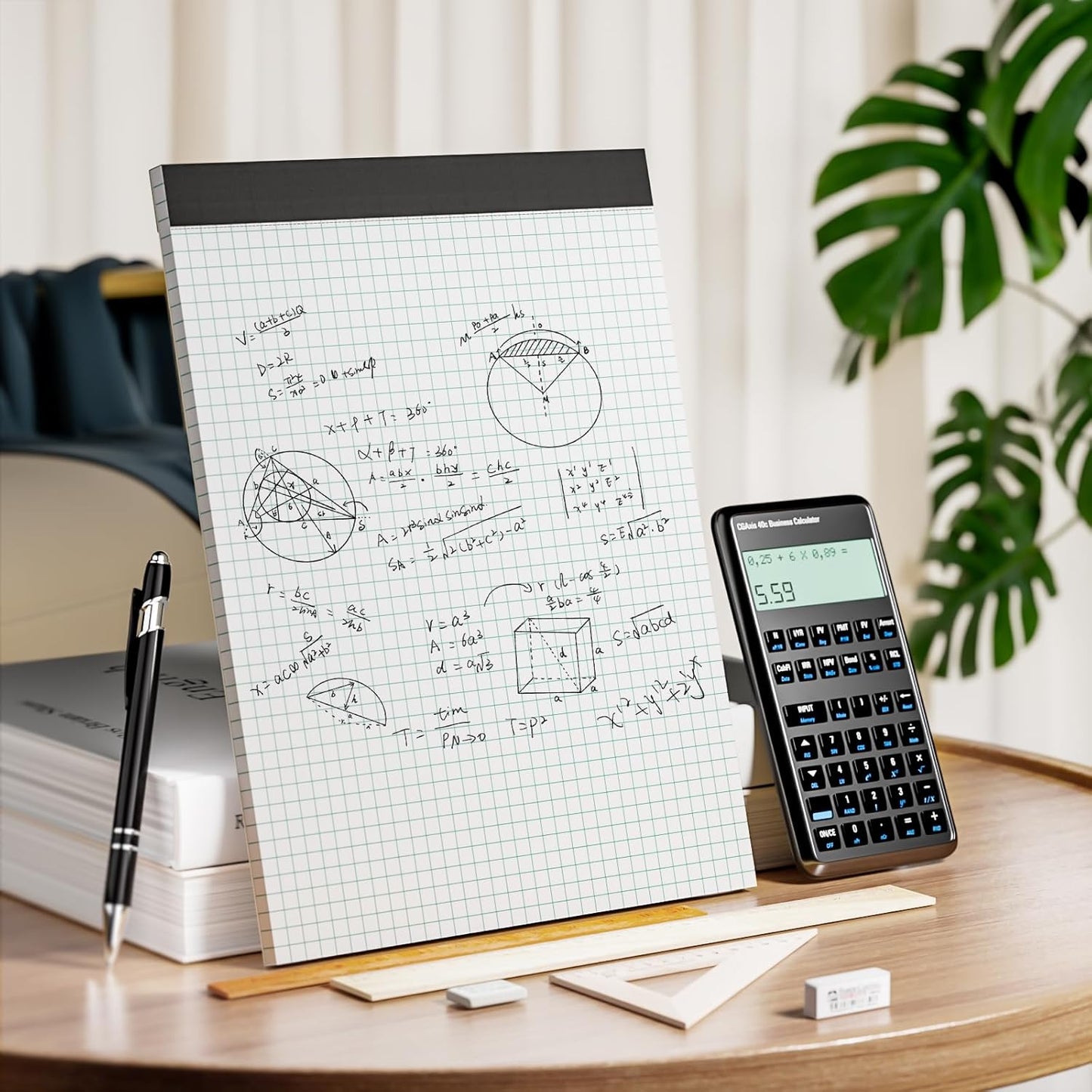 Graph Paper 8.5 x 11 Grid Paper Pad Quad Ruled, 12 Pack, 30 Sheets per Pad, White, 4x4 (4 Squares per inch), Easy-Tear Perforations, 8.5"x11" Quad Ruled Grid Paper Pad