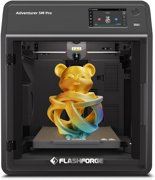 FLASHFORGE Adventurer 5M Pro 3D Printer, One-Click Auto-Printing Max 600mm/s High-Speed with 0.4/0.6mm Nozzle Bundle, CoreXY Structure & Silent Printing, Remote APP Control & Camera Surveillance