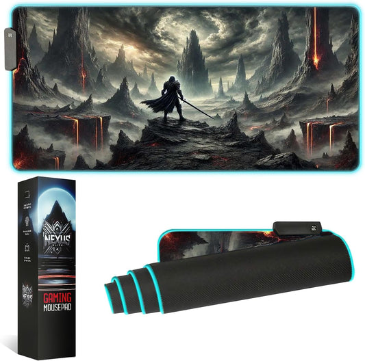 zNexus Elite Gaming Mouse Pad - Desk Mat Gaming Mouse Pad , Medium Extra Large Extended Big Long Huge XL XXL and XXXL RGB LED Light Mousepad For a Computer , PC Mats Mousepads Shadowlands Odyssey