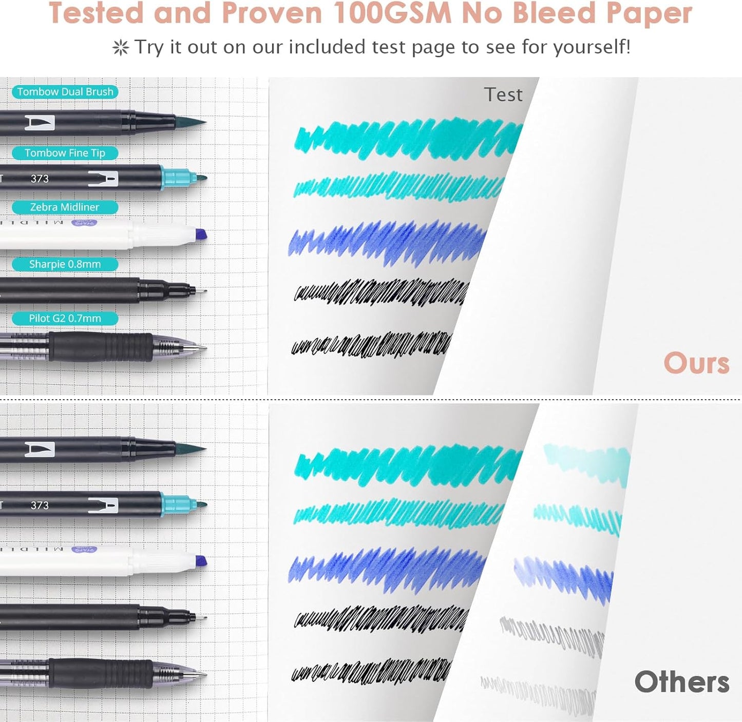 Graph Paper Notebook, 312 Numbered Pages Large A5 Hardcover Leather Journal, 100gsm No Bleed Grid Paper Notebook with Index Pages, Grid Notebook for Graphing Notes Math, 5.75" x 8.38", Pink