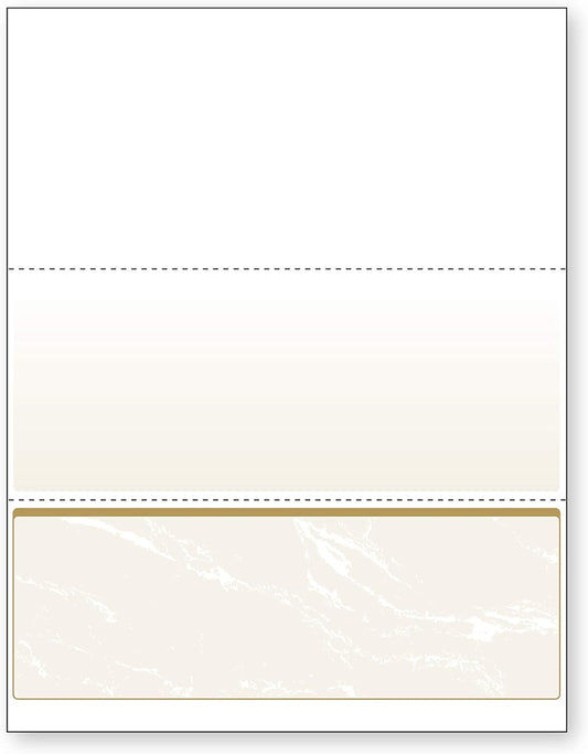 DocuGard Standard Gold Marble Bottom High Security Check Paper - Laser/Inkjet Printer Compatible - 11 Security Features - 500 Blank Business Checks (04521)