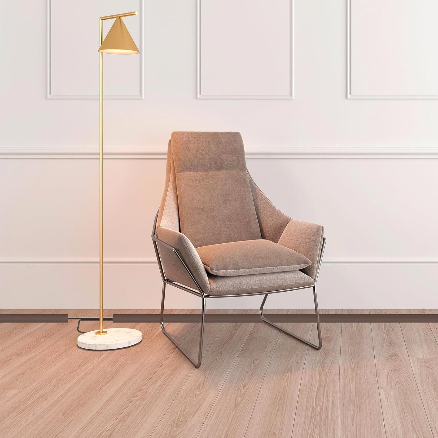 Floor Cord Cover Cable Cavity Self Adhesive Cord Hider Floor 10FT Floor Cable Management Power Cord Protector Floor Electric Cord Covers for Offices, Gym, Exhibitions (CoffeeBrown, 1.18" x 10')