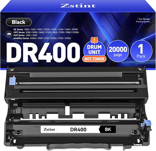 DR400 Drum Unit (Not Toner) Replacement for Brother DR400 DR-400 Imaging Drum Compatible with Brother Intellifax-4100e 4750e 5750e HL-1240 DCP-1200 1400 8350 MFC-8300 MFC-8500 MFC-9600 P2500 Printer