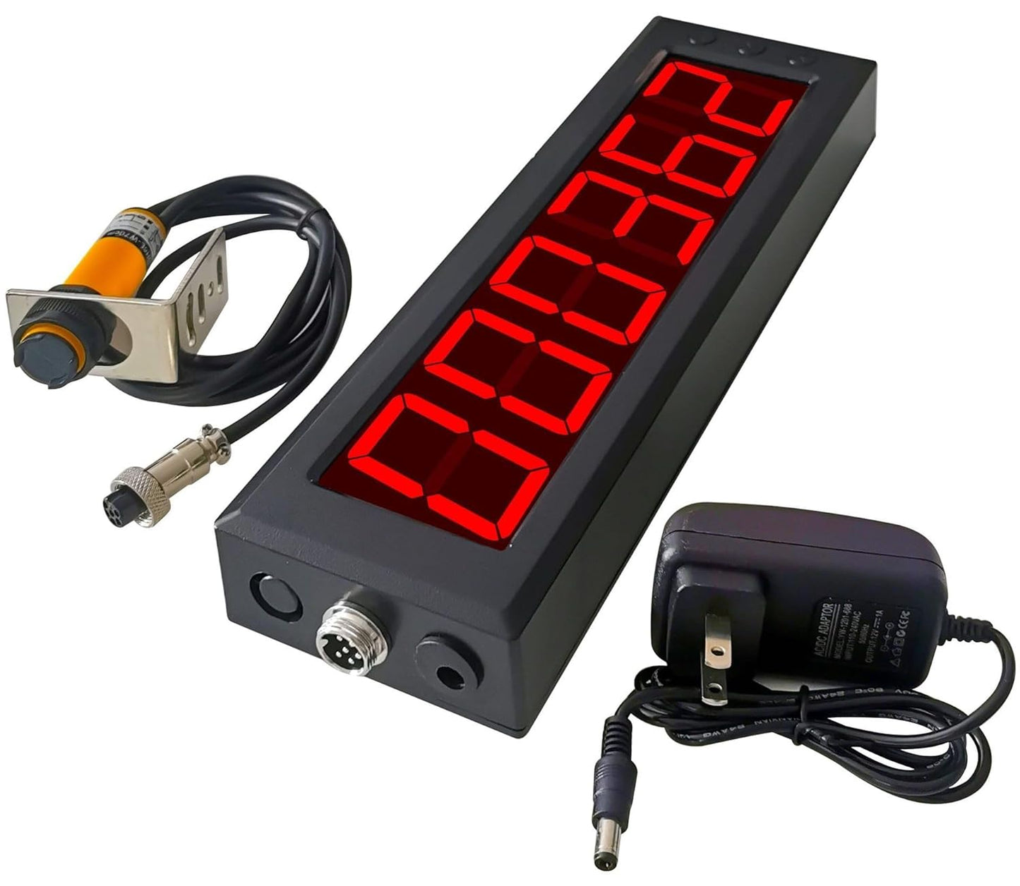 DC12-24V Automatic Digital Counter, 0-999999 Display Counter, 1.5” LED Display Counter with Infrared Sensor 27” Distance, Industrial Tally Counter for Production Line Piecework, Traffic Counter