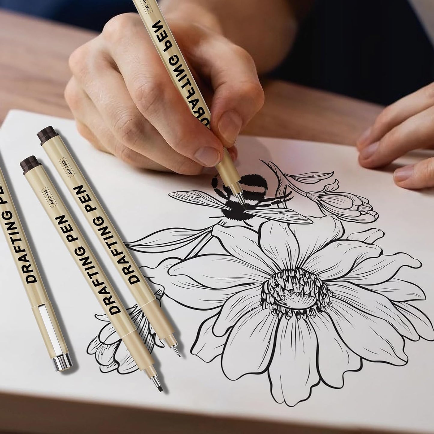 12 Pack Micro-Pens Fineliner Drawing Pens Set,Fine Liner,Waterproof,No Ink Leakage Artist Pens.Black Drawing Pens Fine Point for Illustration,Technical Draw,Journaling,Manga,Sketching,Bible.