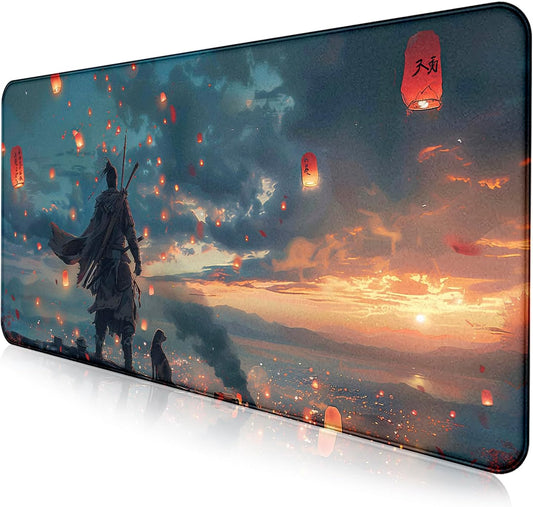 Fantasy Wuxia Extended Anime Mouse Pad, Large Gaming Mouse Pad XXL Laptop Mouse Keyboard Pad 35.4 x 15.7-Inch Office Desk Decoration