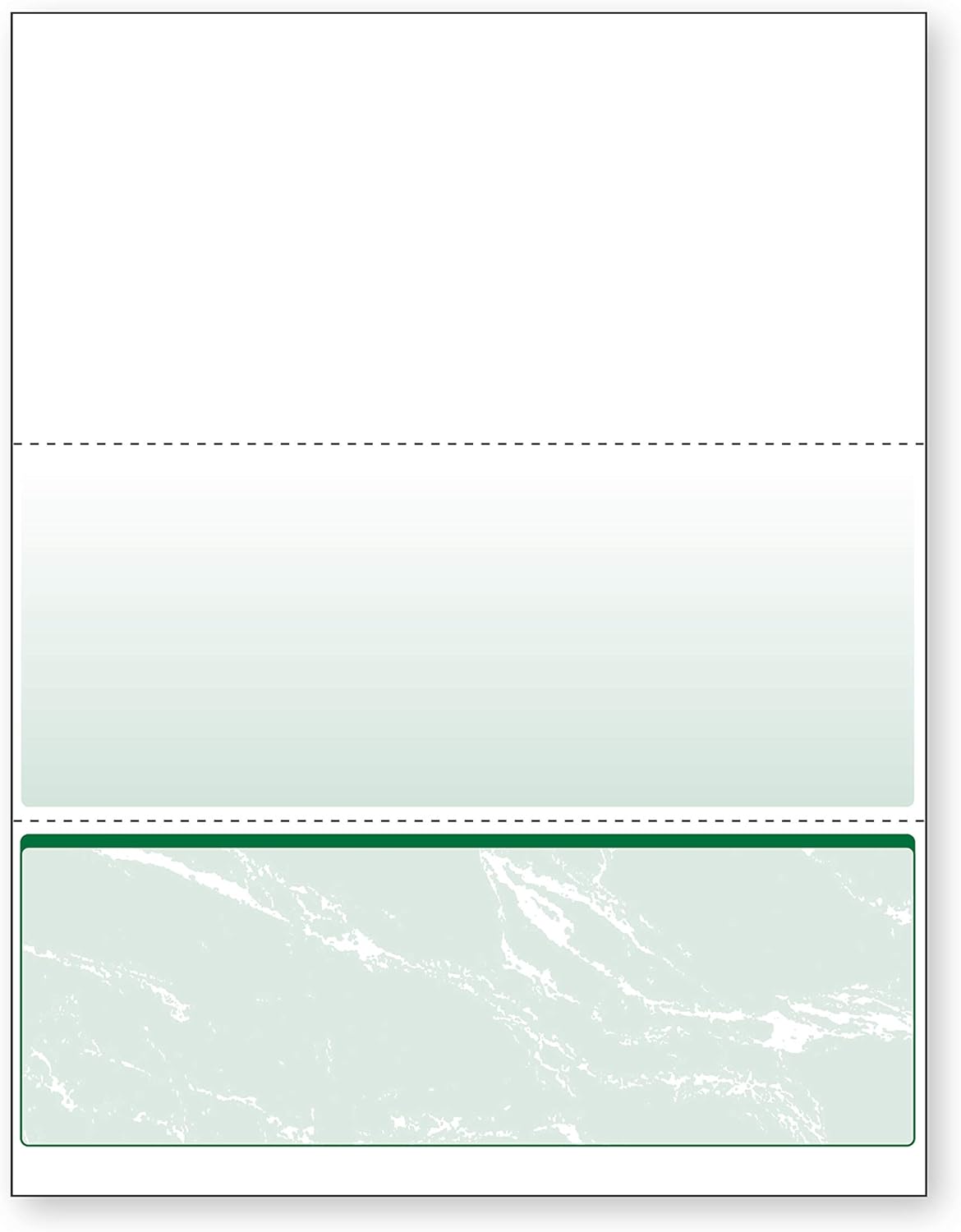DocuGard Standard Green Marble Bottom High Security Check Paper - QuickBooks & Laser/Inkjet Printer Compatible - 11 Security Features - 500 Blank Business Checks (04518)