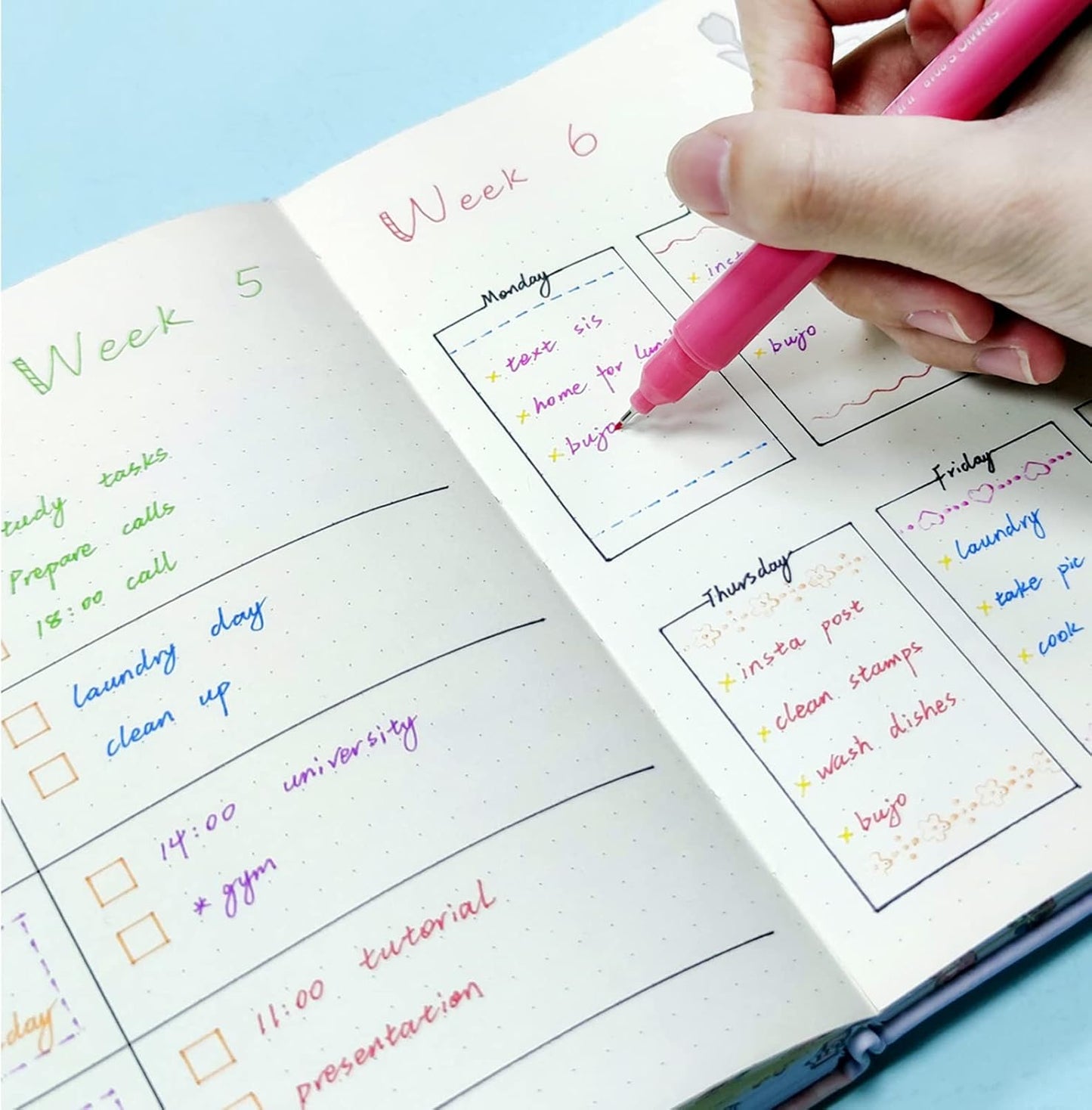 AECHY 8PCS Curve Highlighter Pen for Note Taking, Dual Tip Pens with 8 Different Curve Shapes & 8 Colors Fine Lines, Colored Curve Pens Set for Kids Journaling Back to School Supplies