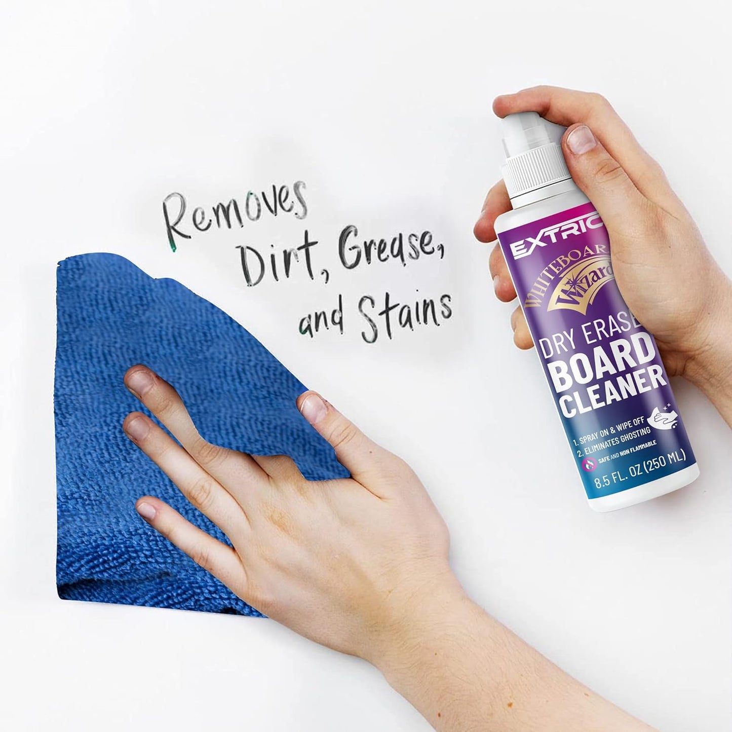 EXTRIC Whiteboard Cleaner 8.5 oz Dry Erase Board Cleaner, White Board Cleaning Spray 3 Pack Dry Erase Spray