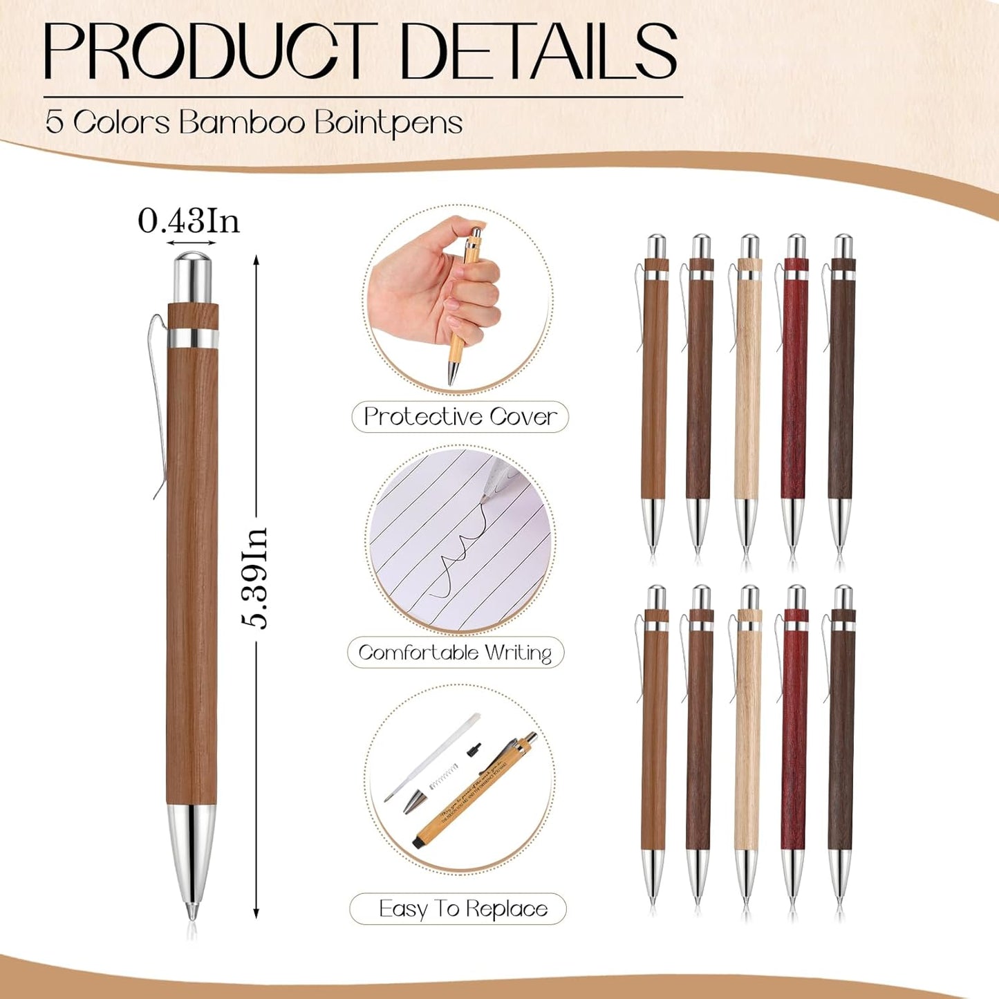 Kisston 50 Sets Mini Pocket Notebook with Pens Bulk Christmas Notebook Gifts Small Memo Notepad with Bamboo Pens for Employee Coworker Team Gifts(Retro Colors)