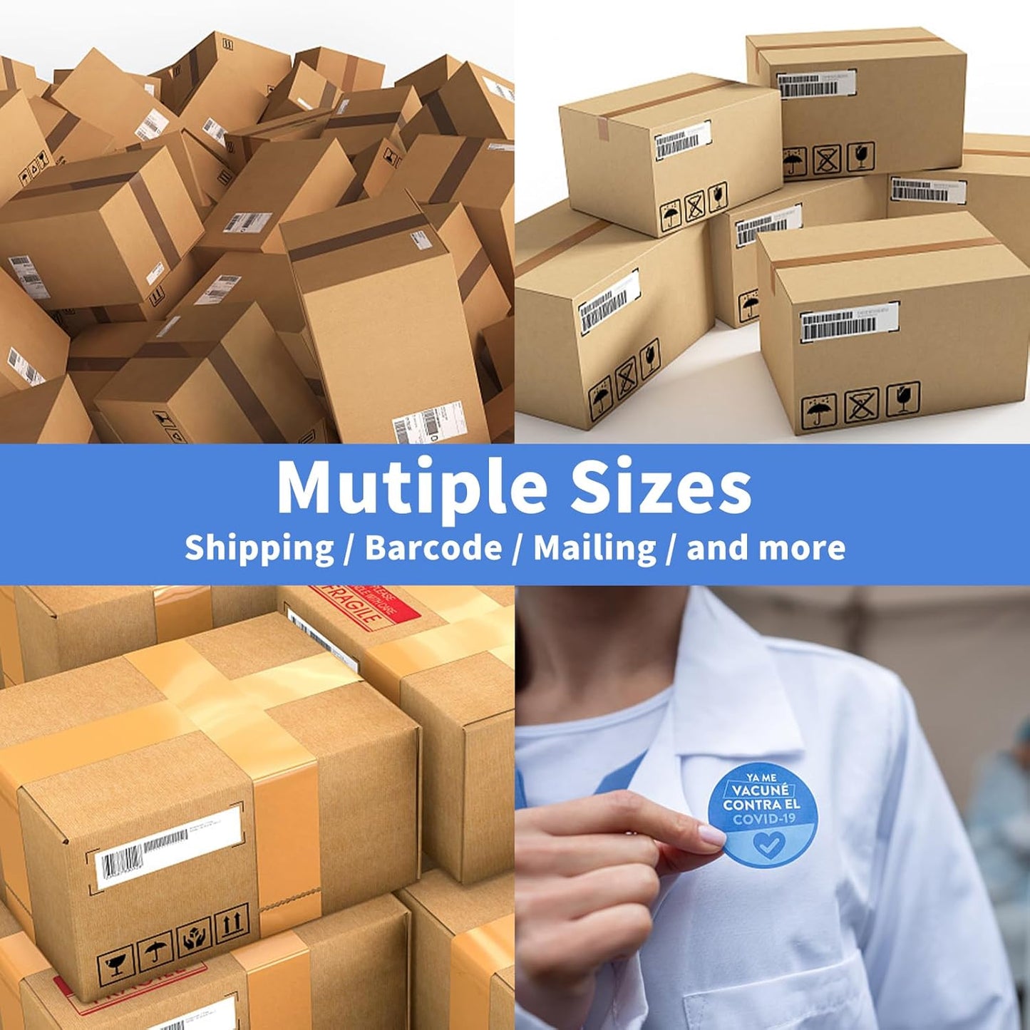 1" x2-5/8 Shipping Address Labels, Blank Mailing Labels, 30-UP White Self-Adhesive Name Tag Stickers for Inkjet and Laser Printer [200 Sheet 6000 Labels]