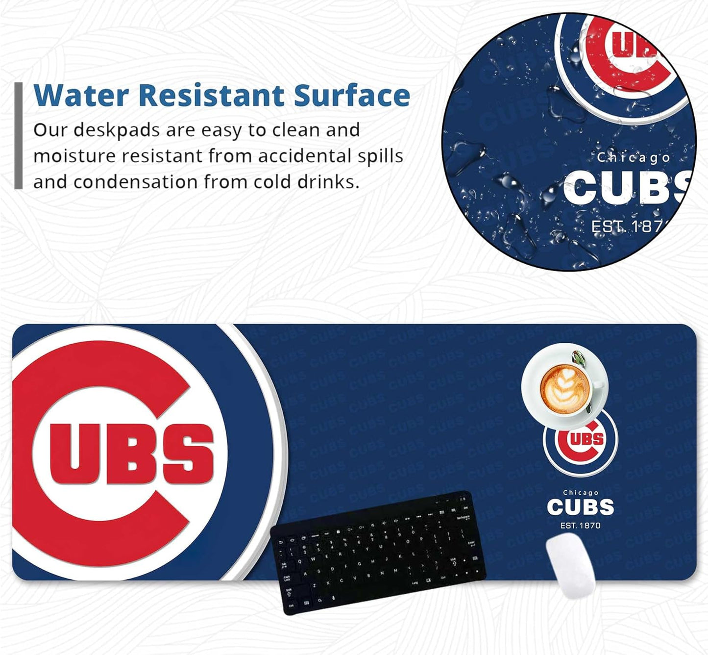 Large Gaming Mouse Pad Desk Mat Cute Desk Decor Mouse Pad, Metallic Luxury Large Gaming Mousepad eyboard Mat Computer Desk Pad for Work Office Home