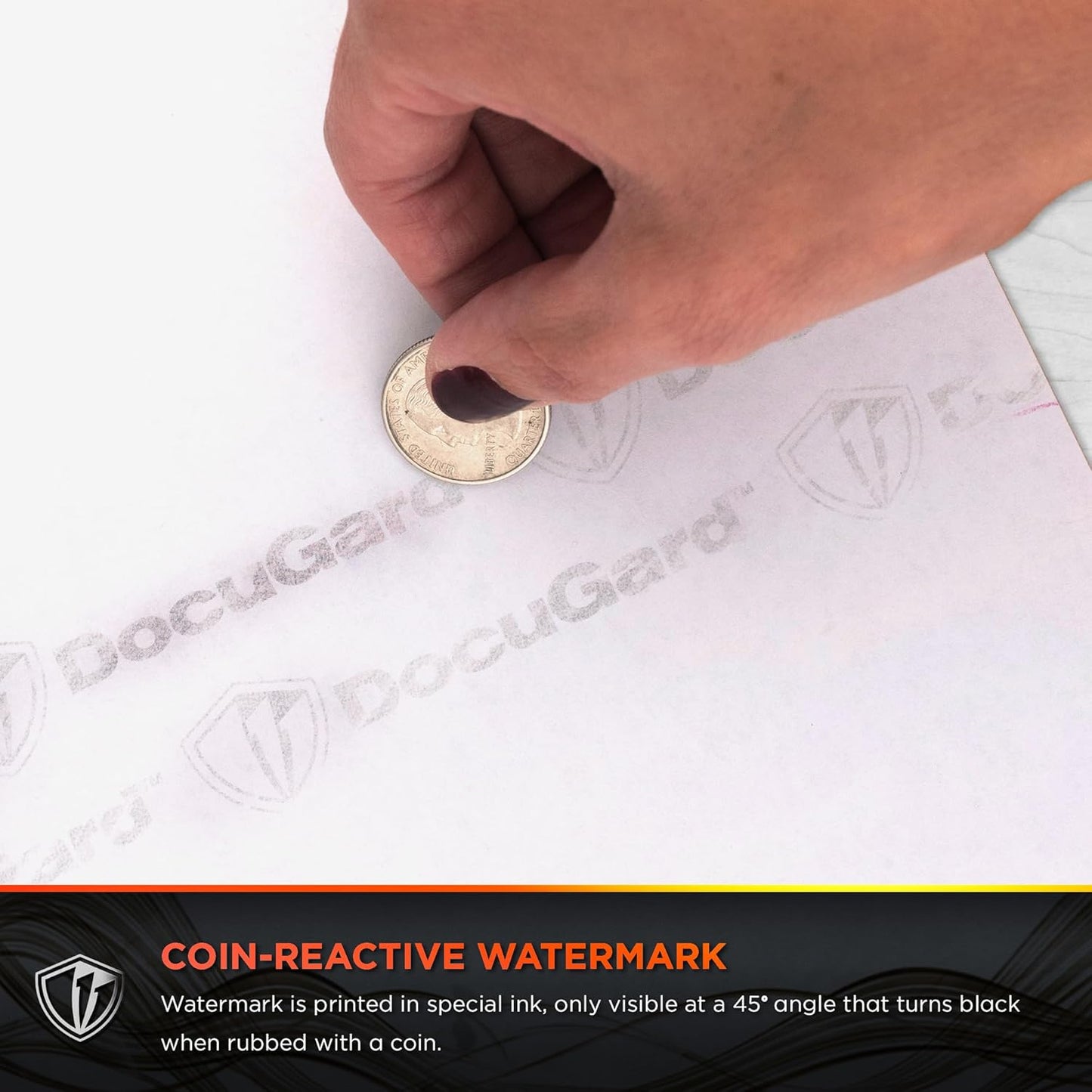 DocuGard Advanced Blue Multi-Purpose Security Paper - Fraud Prevention - 7 Security Features - Laser & Inkjet Printer Compatible - 8.5" x 11“ - 24 lb - 500 Sheets (04546)