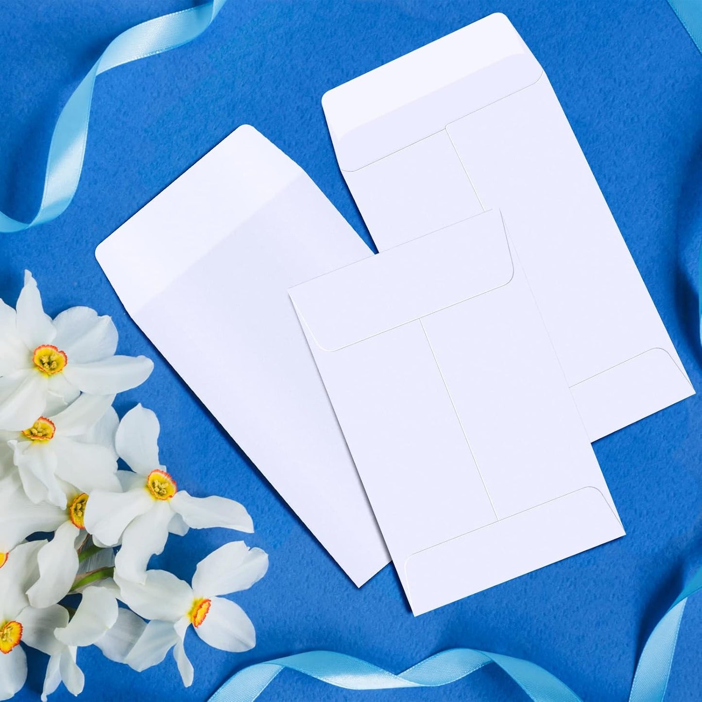1000 Pcs 2.25 x 3.5 Inch Coin Envelopes Bulk Seed Packets Envelopes Small Self Adhesive for Money Cash Key Storage Home Office Supplies(White)