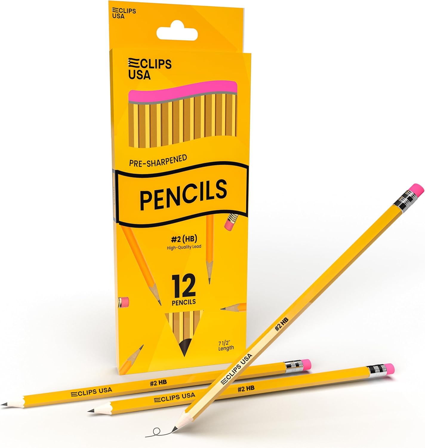 Pre-Sharpened Pencils Bulk, Pencil #2, Number 2 pencils, School Supplies Bulk, Office Supplies Bulk, 12 Pencil Per Box (1 Box)
