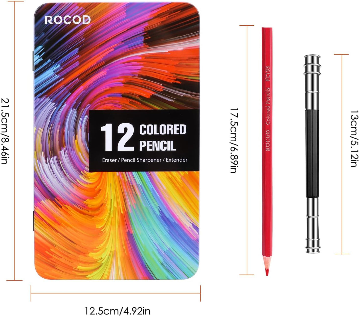 12-Color Colored Pencils Professional Coloring Pencils for Kids and Adults Art Color Drawing Pencil Set
