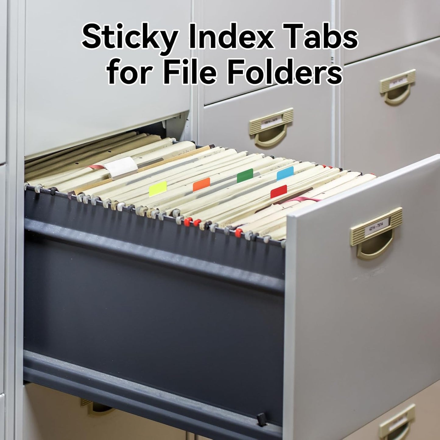 1 Inch Tabs for Notebooks, 960 Pieces Sticky Note Tabs File Index Tabs for Books, Binders, Papers, Documents, File Folders (48 Sets 12 Colors)