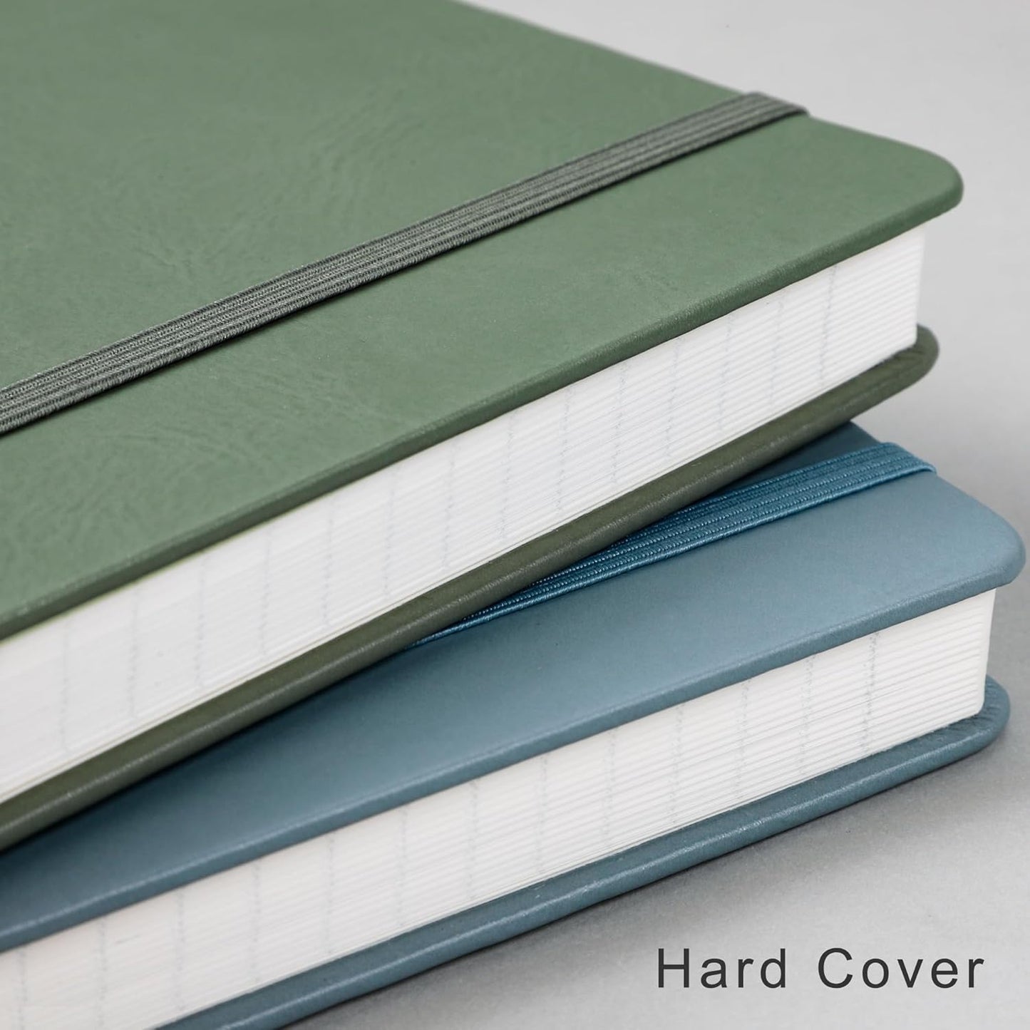 EMSHOI A4 Dotted Journal - 8.5"x11" Hardcover Leather Dotted Notebook, 192 Pages 100 GSM Dot Grid Notebook for Work, Bullet Journaling, Writing, Gift for Women & Men (GrayBlue)