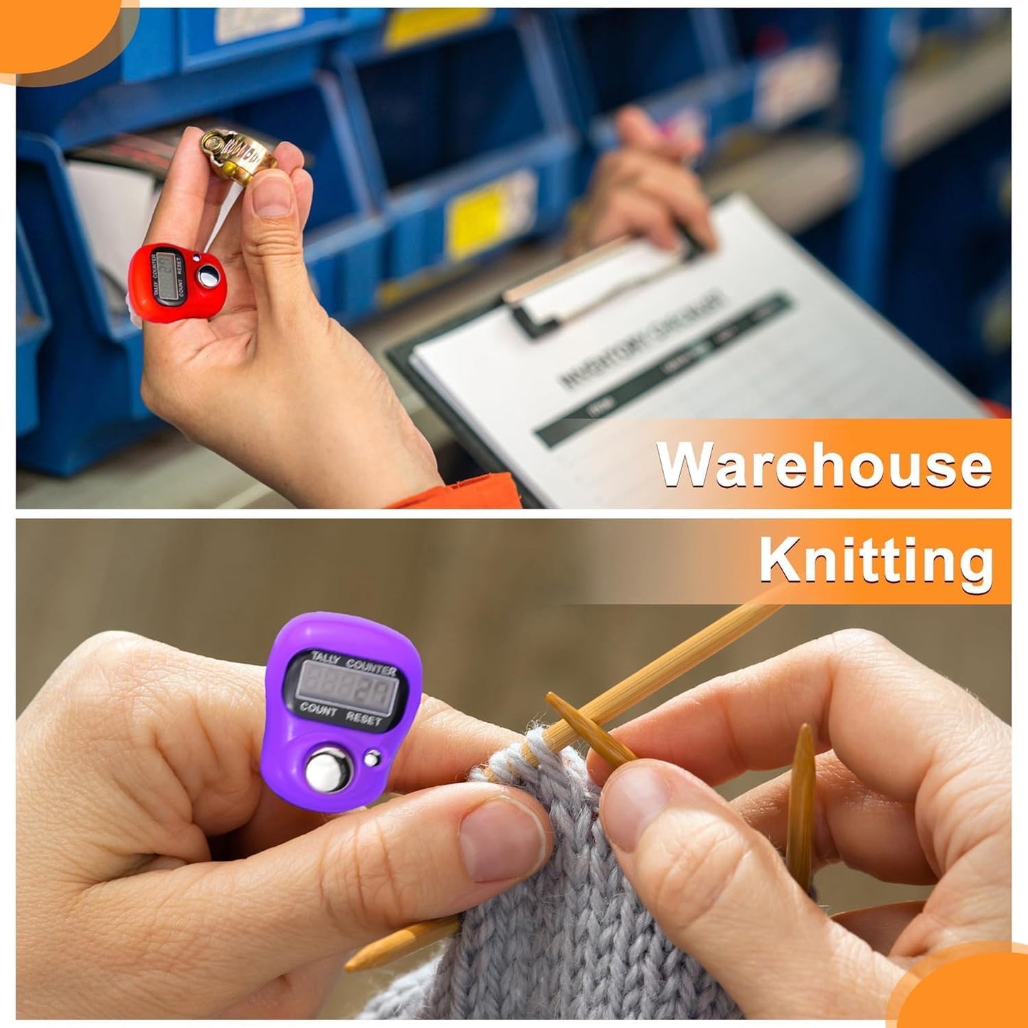 Electronic Finger Counter,5 Digit LCD Electronic Digital Display Finger Hand Tally Counter Counting for Golf,Goods Counting,Lap & Knitting