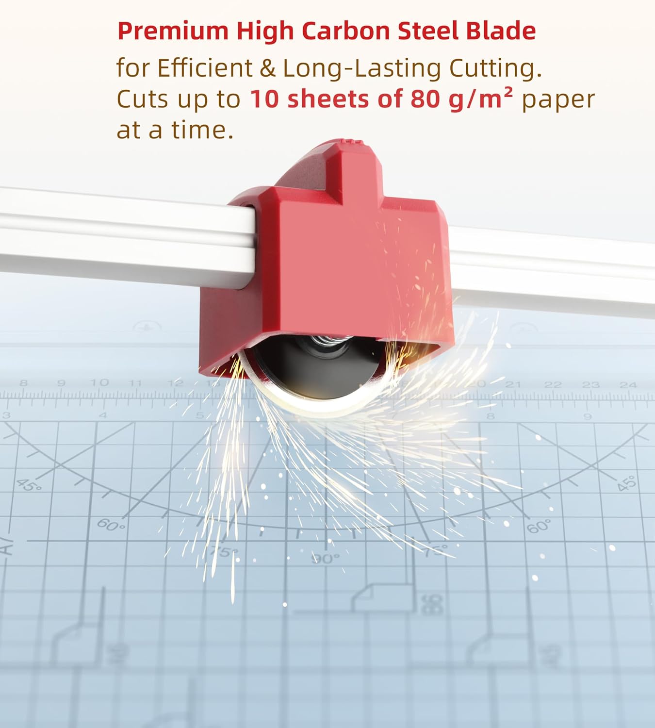 Firbon 12" Rotary Paper Trimmer with Replaceable Blade, Heavy Duty 12-Sheet Capacity Cutter for Cardstock, Photos, Scrapbooking, Office, School & Studio