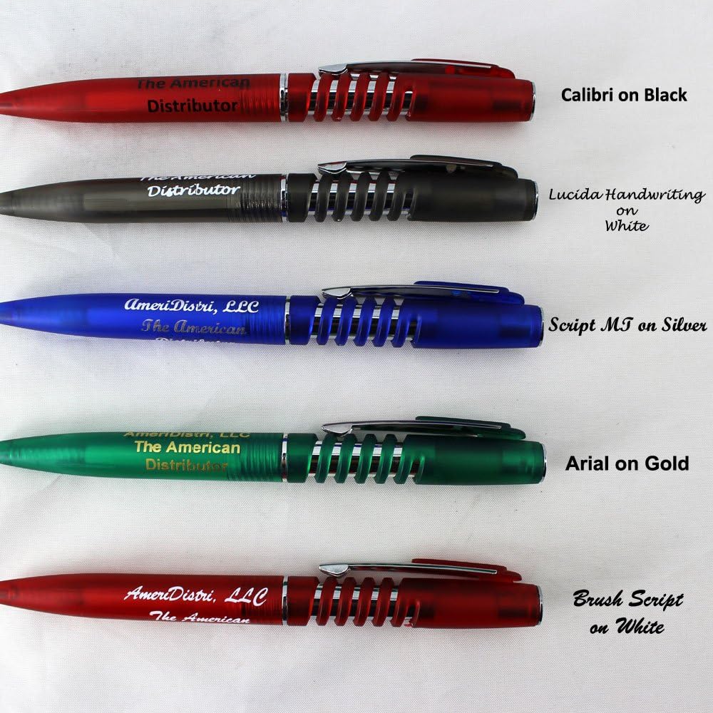 ezpencils - Personalized - Smoke Green body with a Spiral like Clicker, Silver Accents - Twister Pens - Free Personalization