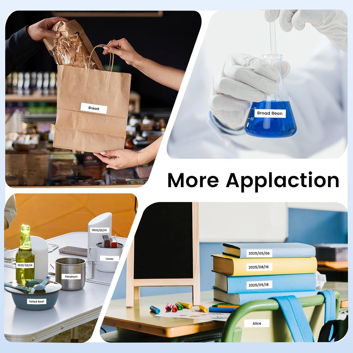 Flexible-ID TZe-FX251 Label Tape 24mm Compatible with Brother P-touch Flexible Label TZeFX251 FX251 1 inch, Suited for Wire Wrapping and Frlagging for PTE560TVP PTD600 PTP710BT Label Maker, 4pk