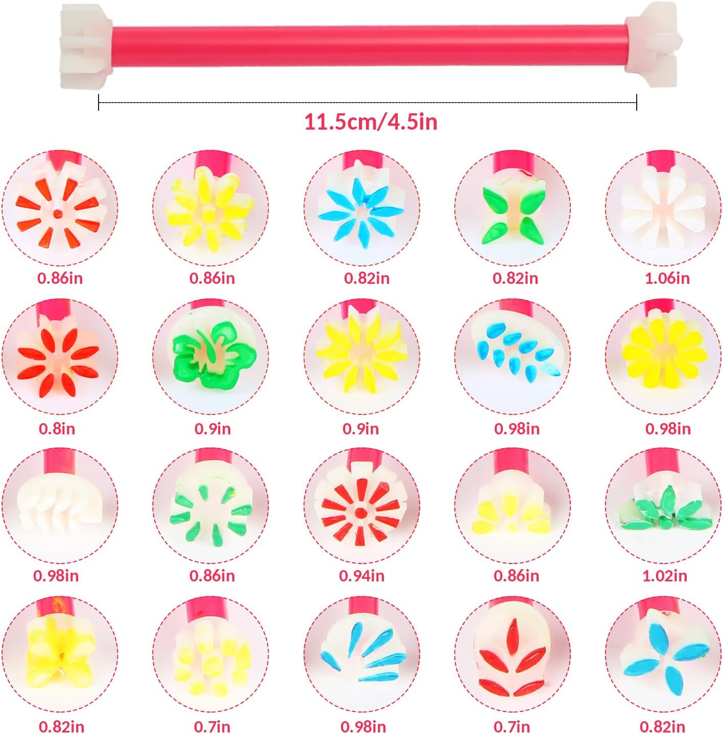 DAFENCHI Flower Floral Dotting Tools for Dot Painting, 20 Shapes Dotting Pens, Mandala Dot Art Tool for Rocks, Embosssing Tools for Painting Dots, 10 Pens